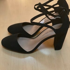 Black close toe heels